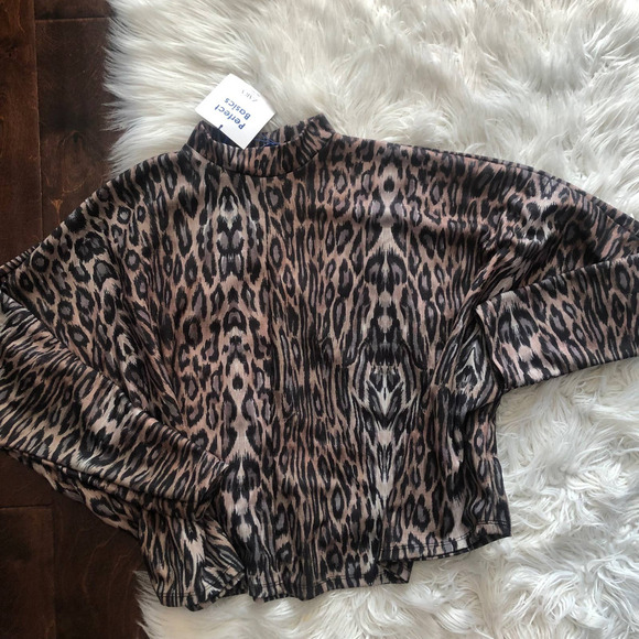 nwt zara leopard swing blouse small - Picture 1 of 3